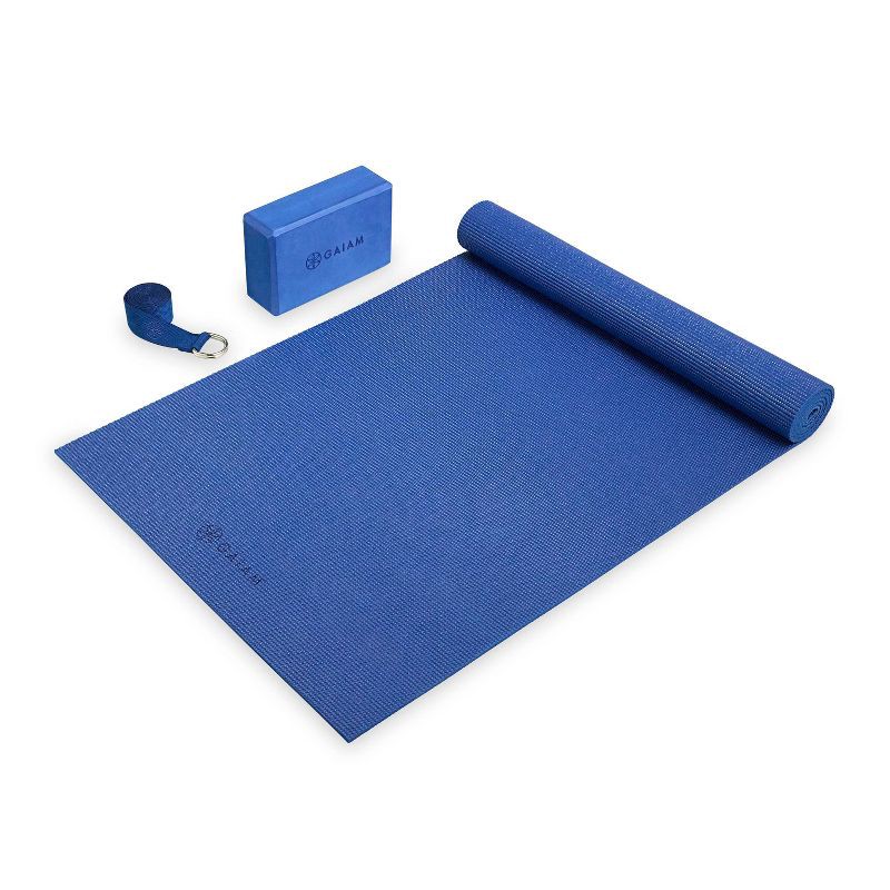 slide 1 of 8, Gaiam Studio Select Beginners Yoga Block Kit - Blue, 1 ct