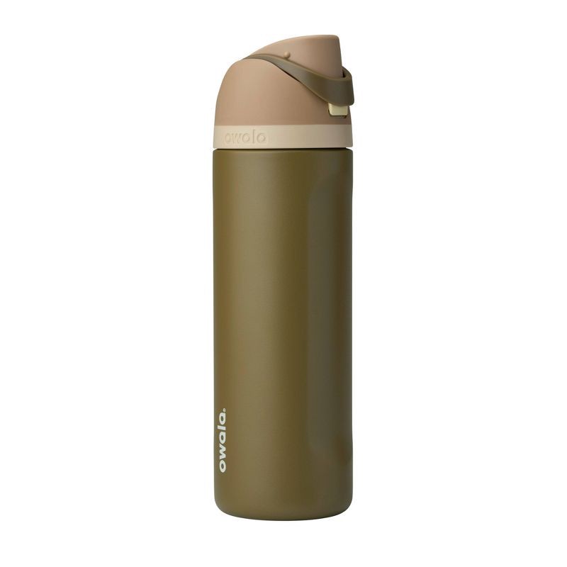 slide 1 of 4, Owala 24oz FreeSip Stainless Steel Water Bottle - Hearth & Hand with Magnolia™ - Olive a Sudden, 24 oz