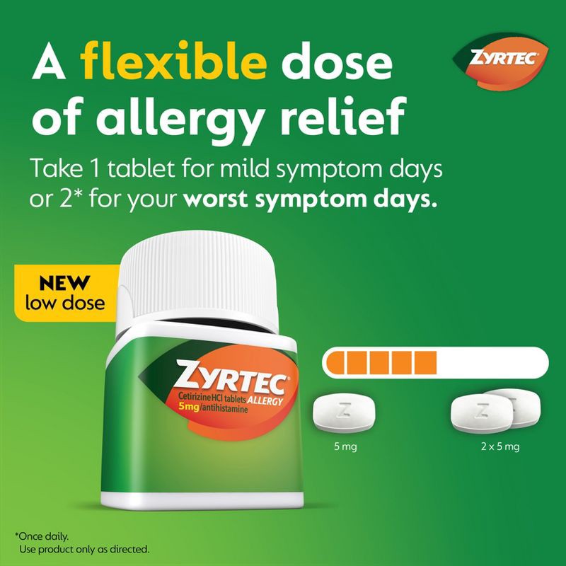 slide 8 of 8, Zyrtec Adult Treatment 5mg Cetirizine Tablet - 35ct, 5mg, 35 ct