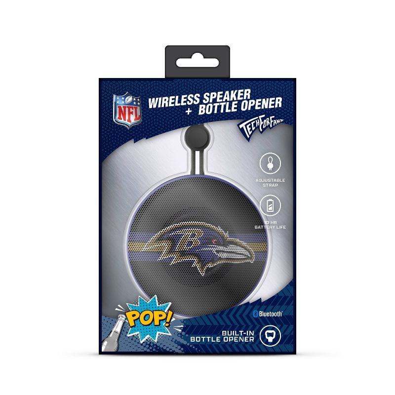 slide 4 of 5, NFL Baltimore Ravens Bottle Opener Wireless Speaker, 1 ct