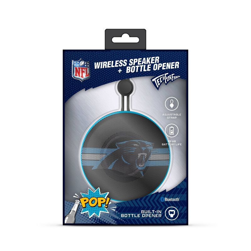 slide 4 of 5, NFL Carolina Panthers Bottle Opener Wireless Speaker, 1 ct