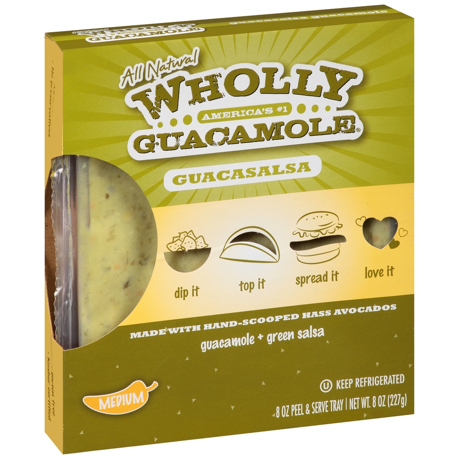 slide 2 of 8, Wholly Guacamole Guacasalsa Medium, 8 oz