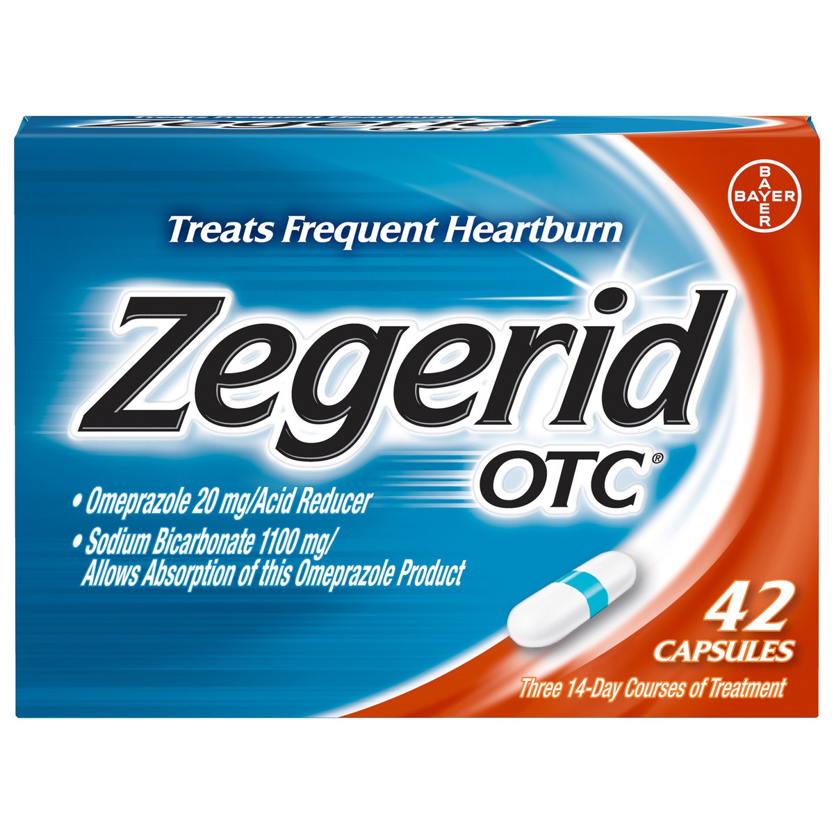 slide 1 of 48, Zegerid OTC Omeprazole 20mg and Sodium Bicarbonate Acid Reducer for Frequent Heartburn Capsules - 42ct, 42 ct; 20 mg