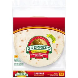 Guerrero Caseras Flour Tortillas, Burrito Size, 24 Count
