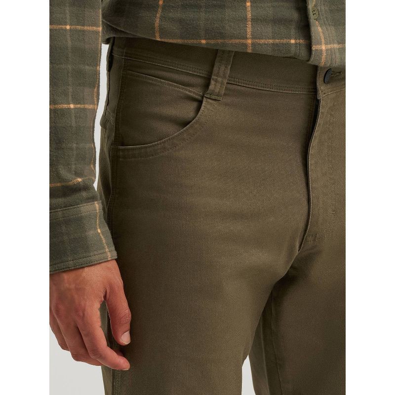 slide 6 of 8, Wrangler Men's ATG Regular Fit Straight Leg Canvas Utility Pants - Olive Green 34x30, 1 ct