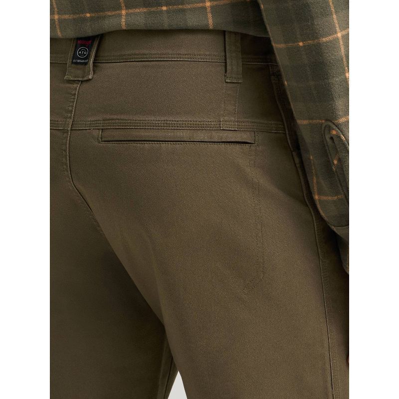 slide 4 of 8, Wrangler Men's ATG Regular Fit Straight Leg Canvas Utility Pants - Olive Green 34x34, 1 ct