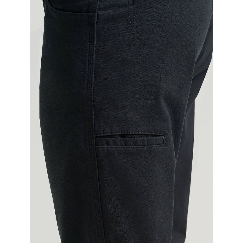 slide 5 of 6, Wrangler Men's ATG Regular Fit Straight Leg Canvas Utility Pants - Black 32x30, 1 ct