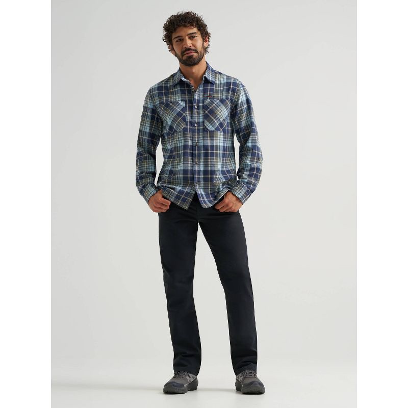 slide 6 of 6, Wrangler Men's ATG Regular Fit Straight Leg Canvas Utility Pants - Black 32x32, 1 ct