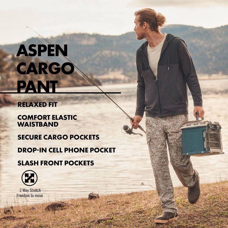 slide 8 of 8, Wrangler Men's ATG Regular Fit Straight Leg Sierra Cargo Pants - Camo 34x32, 1 ct