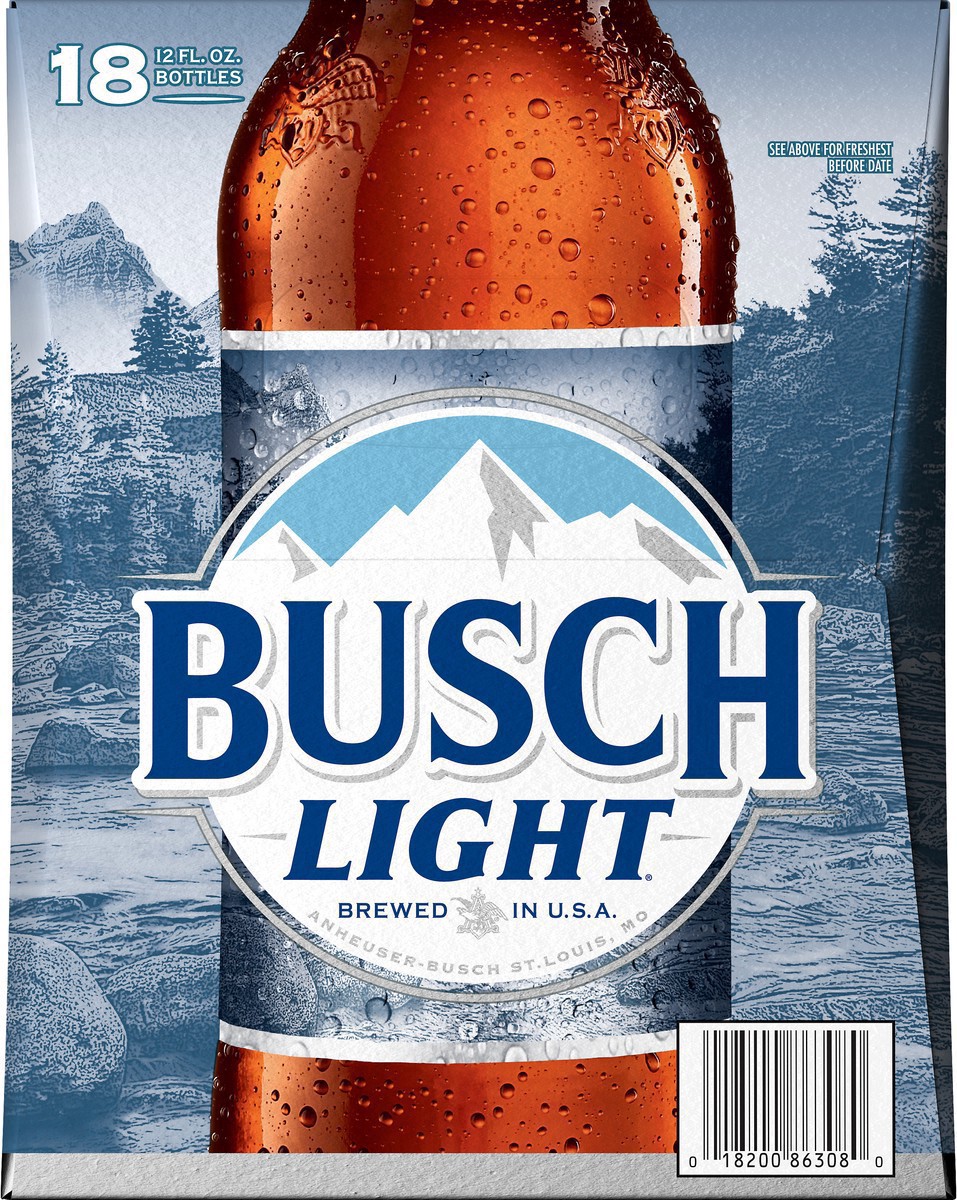 slide 4 of 23, Busch Light Beer, 18 Pack 12 fl. oz. Bottles, 18 ct; 12 fl oz