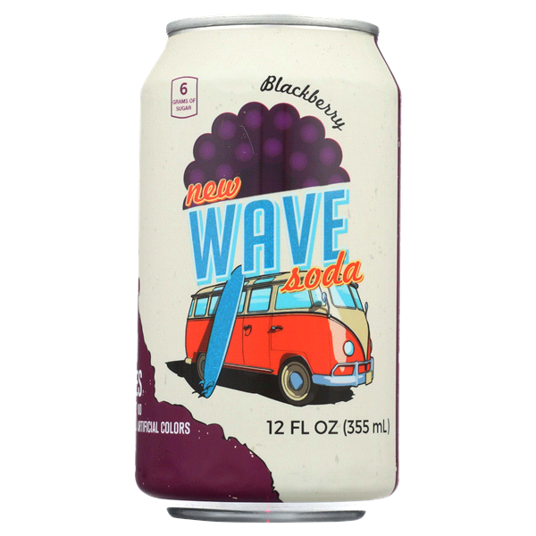 slide 1 of 1, Wave Soda Blackberry, 12 oz