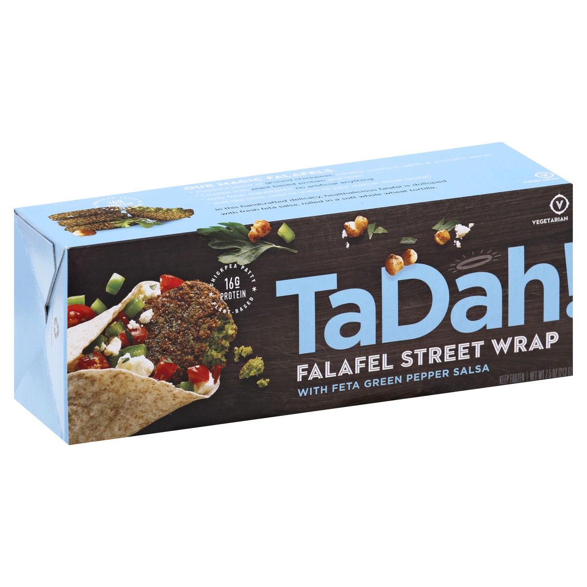 slide 2 of 9, Tadah! with Feta Green Pepper Salsa Falafel Street Wrap 7.5 oz, 7.5 oz