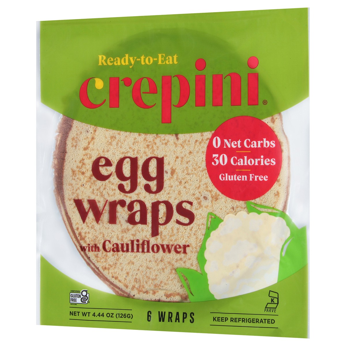 slide 10 of 14, Crepini Egg Wraps with Cauliflower 6 ea, 6 ct