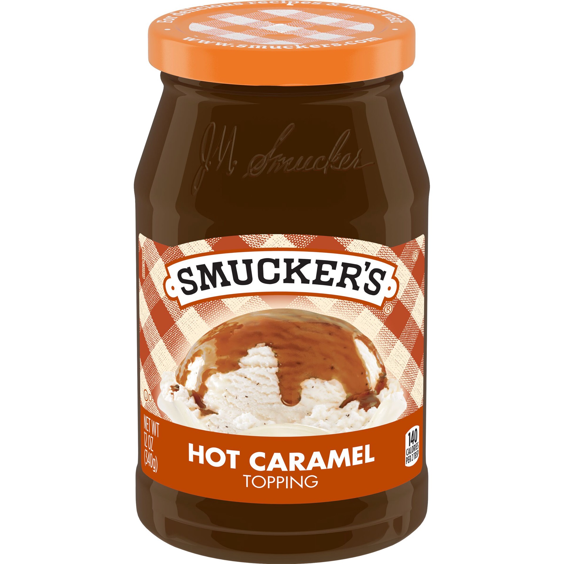 slide 1 of 4, Smucker's Smuckers Hot Carmel Ice Cream Topping, 12 oz