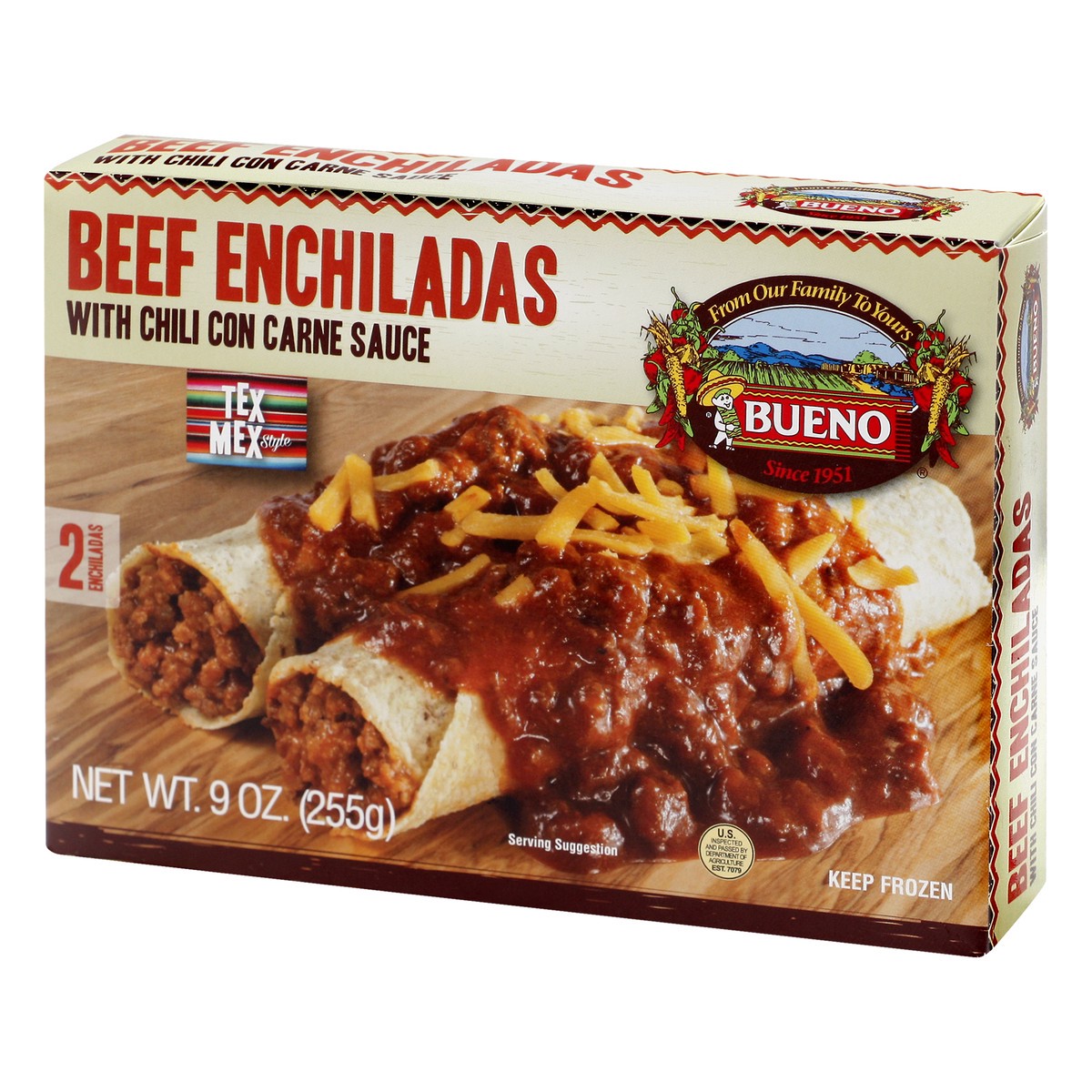 slide 3 of 9, Bueno Foods Bueno Tex Mex Style Beef Enchiladas 2 ea, 2 ct