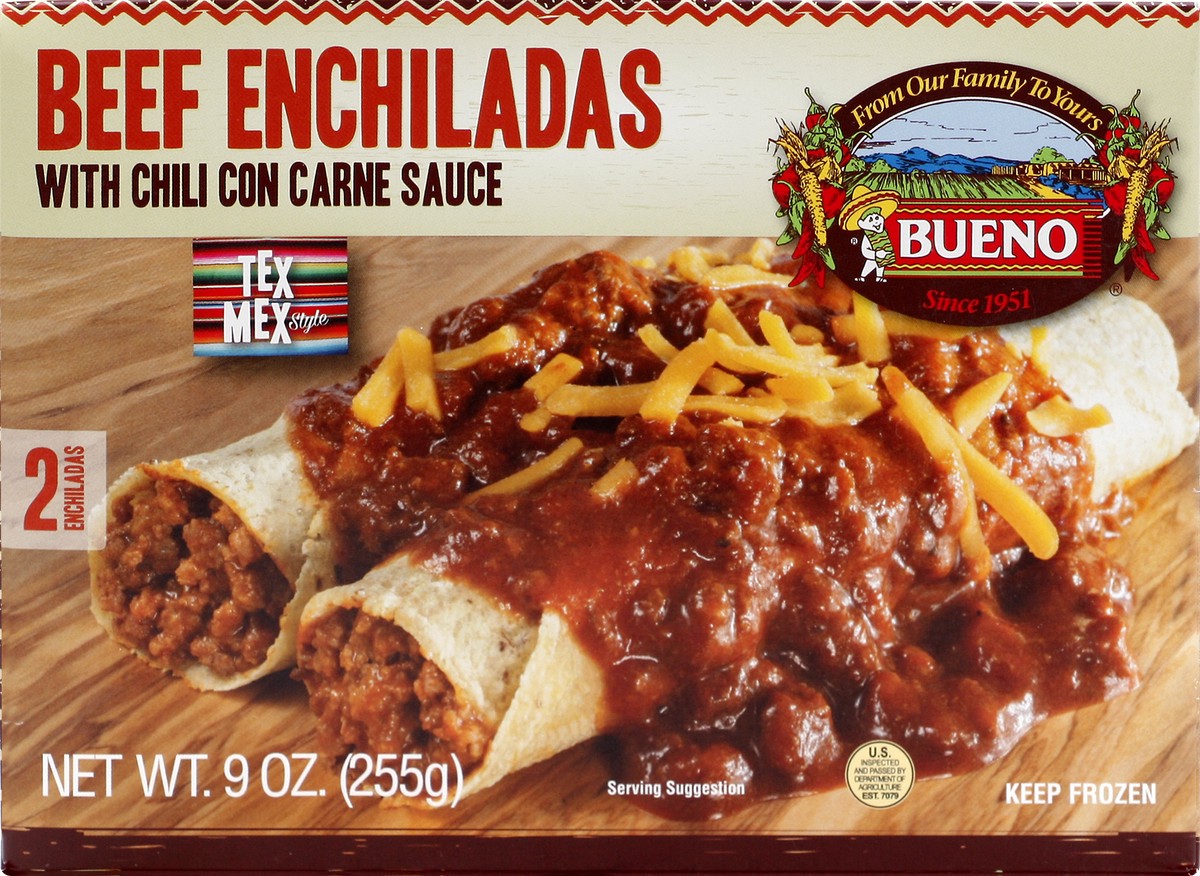 slide 6 of 9, Bueno Foods Bueno Tex Mex Style Beef Enchiladas 2 ea, 2 ct