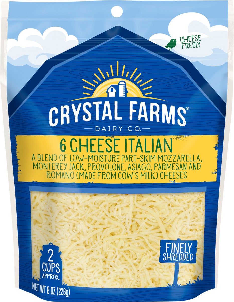 slide 5 of 6, Crystal Farms Fine Shredded Italian, 8 oz