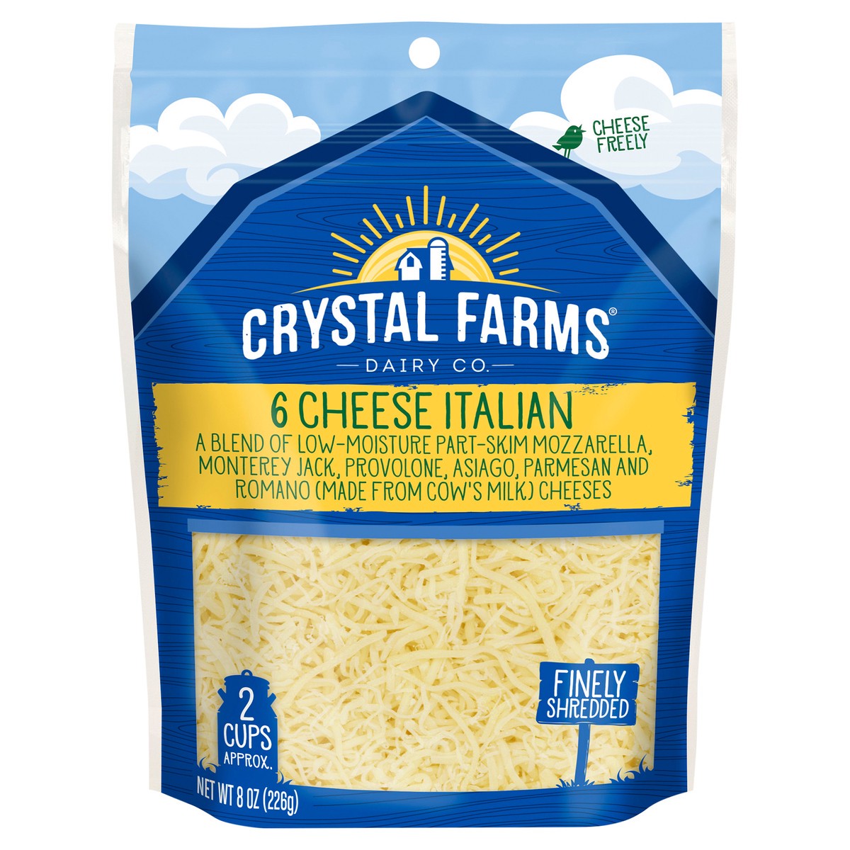 slide 4 of 6, Crystal Farms Fine Shredded Italian, 8 oz