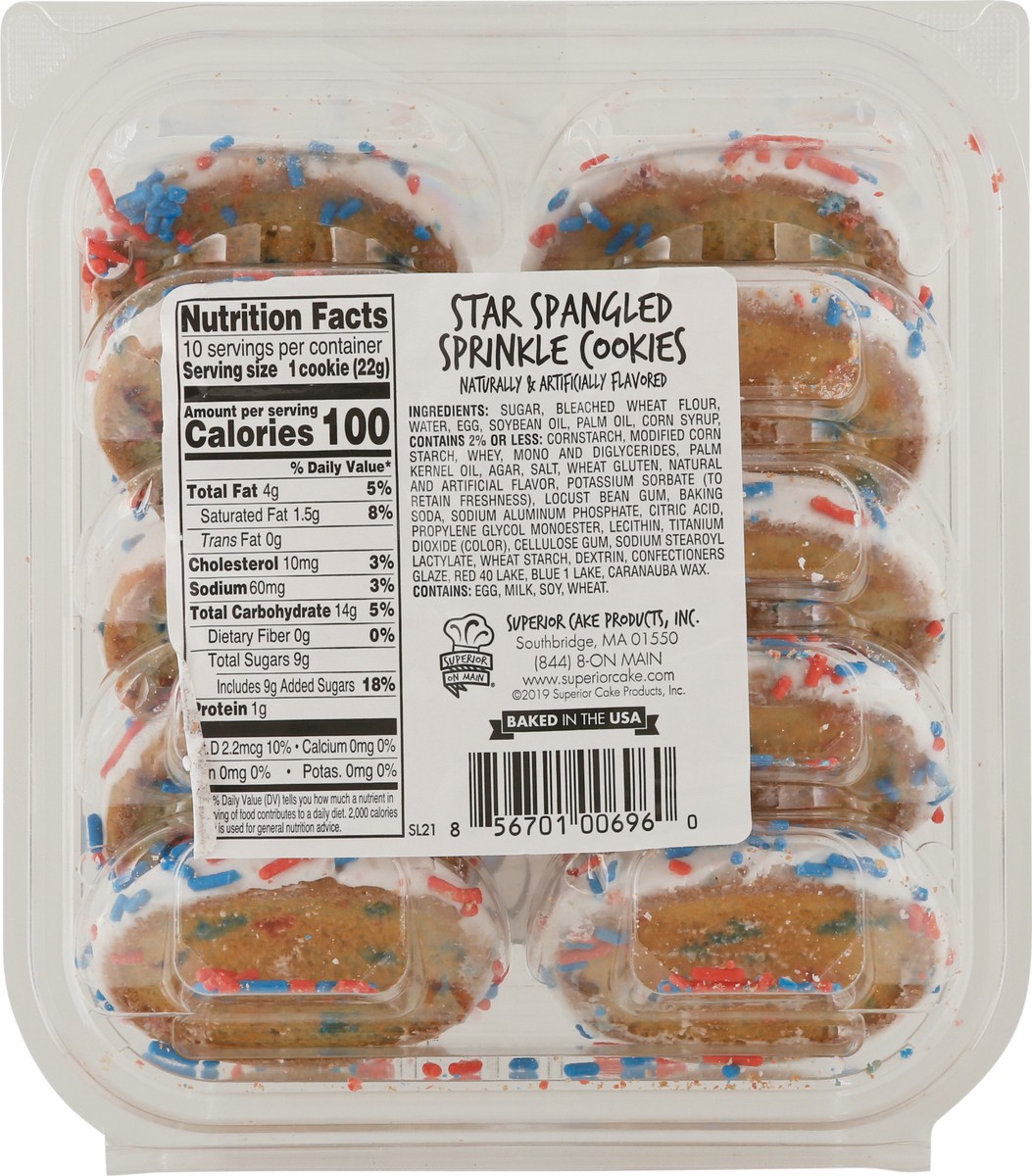 slide 7 of 12, Superior on Main Superior Vanilla Cakes Star Spangled Ckie, 10 ct