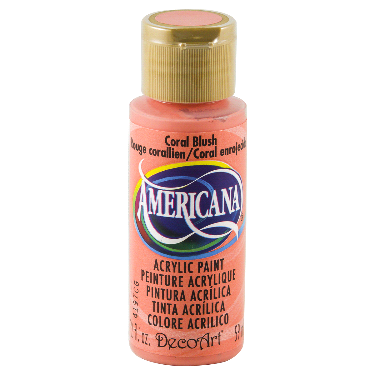 slide 1 of 4, Americana Acrylic Paint Coral Blush, 2 oz