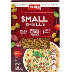 Weis Quality Classic Pasta Enriched Macaroni Product, Small Shells