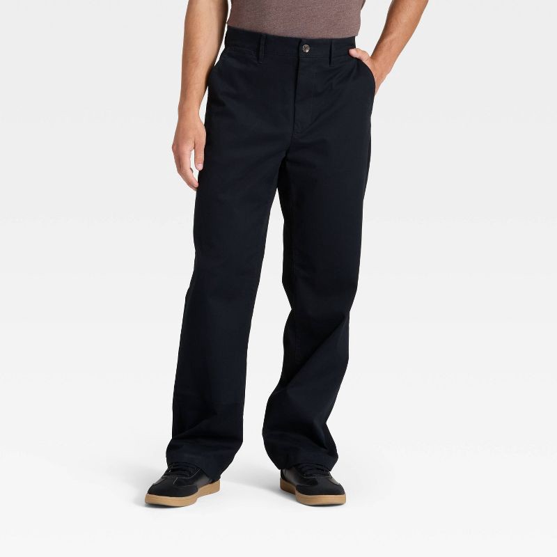 slide 1 of 3, Men's Every Wear Relaxed Fit Chino Pants - Goodfellow & Co™ Black 34x30, 1 ct