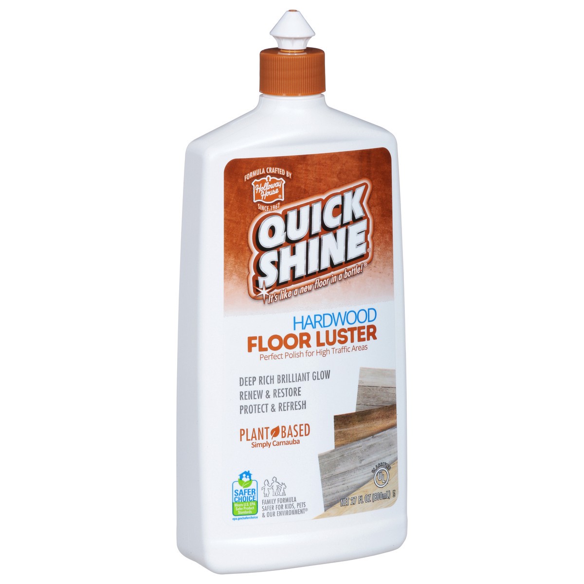 slide 2 of 9, Quick Shine Hardwood Floor Luster 27 fl oz, 27 fl oz