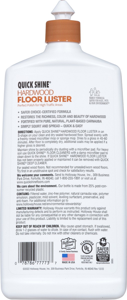 slide 7 of 9, Quick Shine Hardwood Floor Luster 27 fl oz, 27 fl oz