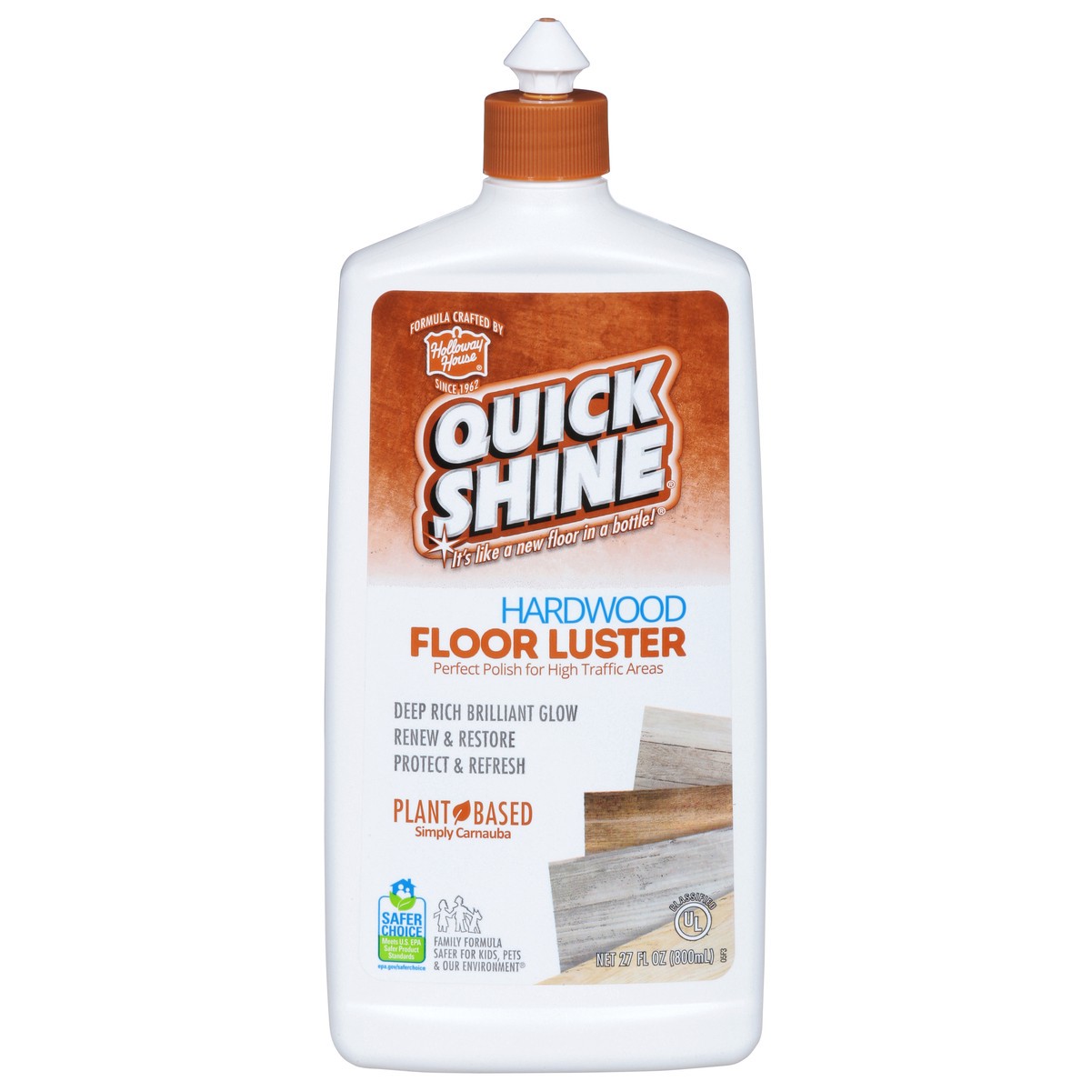 slide 1 of 9, Quick Shine Hardwood Floor Luster 27 fl oz, 27 fl oz