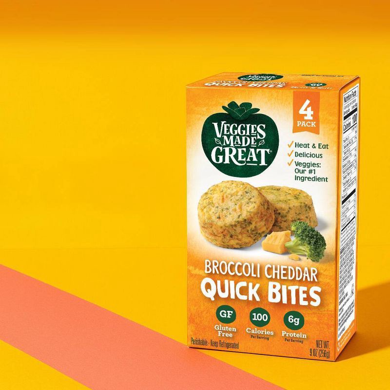 slide 3 of 3, Veggies Made Great Broccoli Cheddar Quick Bites - 9oz/4ct, 4 ct; 9 oz