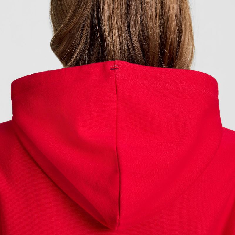 slide 4 of 4, Champion Women's Cropped Full Zip Fleece Hoodie - Tango Red XL, 1 ct