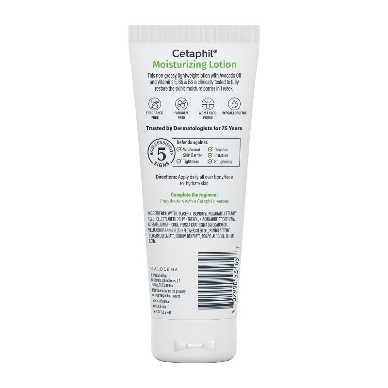 slide 2 of 10, Cetaphil Moisturizing Face and Body Lotion for Dry Skin - Travel Size - 3.4 fl oz, 3.4 fl oz