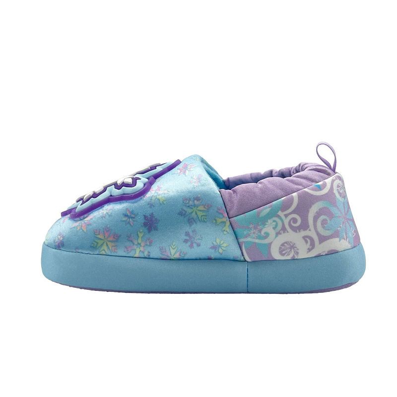 slide 2 of 7, Toddler Girls' Frozen Light-Up Slippers - Blue 5T-6T: Elsa & Anna, Slip-On, Closed Round Toe, 1 ct