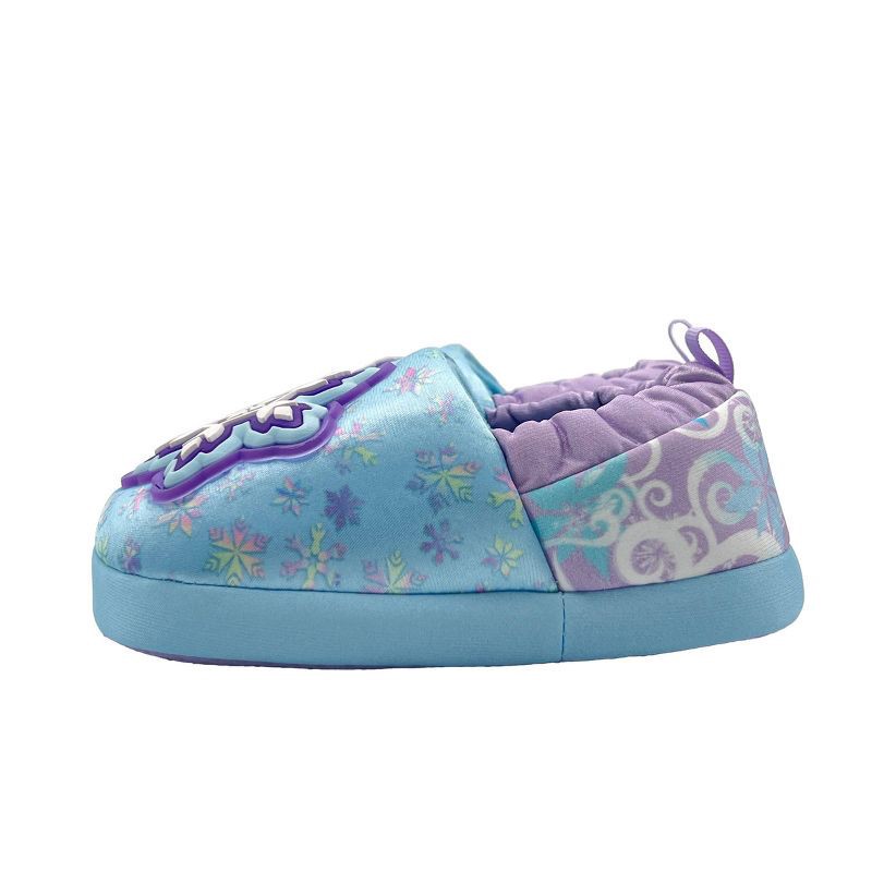 slide 6 of 7, Toddler Girls' Frozen Light-Up Slippers - Blue 5T-6T: Elsa & Anna, Slip-On, Closed Round Toe, 1 ct