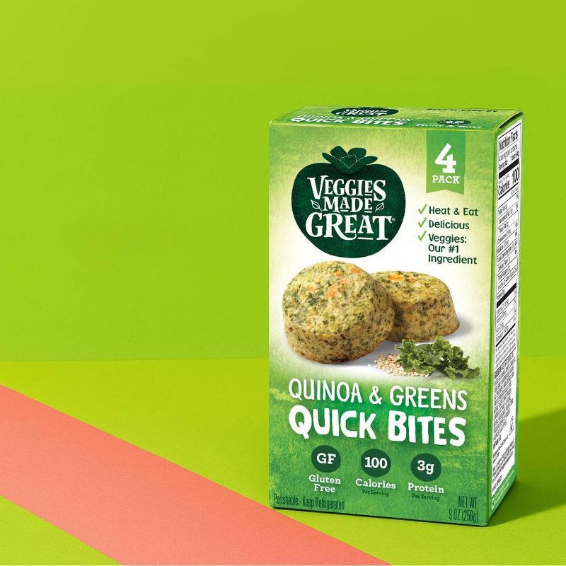 slide 3 of 3, Veggies Made Great Quinoa and Greens Quick Bites - 9oz/4ct, 4 ct; 9 oz