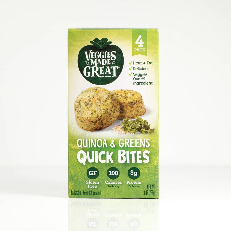 slide 1 of 3, Veggies Made Great Quinoa and Greens Quick Bites - 9oz/4ct, 4 ct; 9 oz