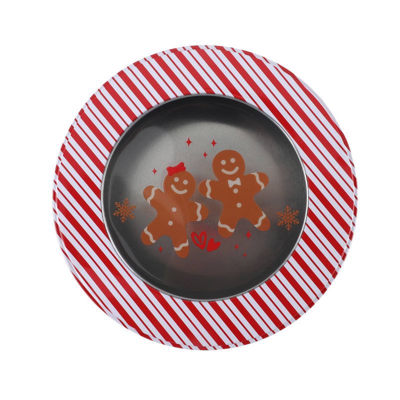 slide 4 of 5, Cook With Color Round Food Storage Tin Gingerbread, 1 ct