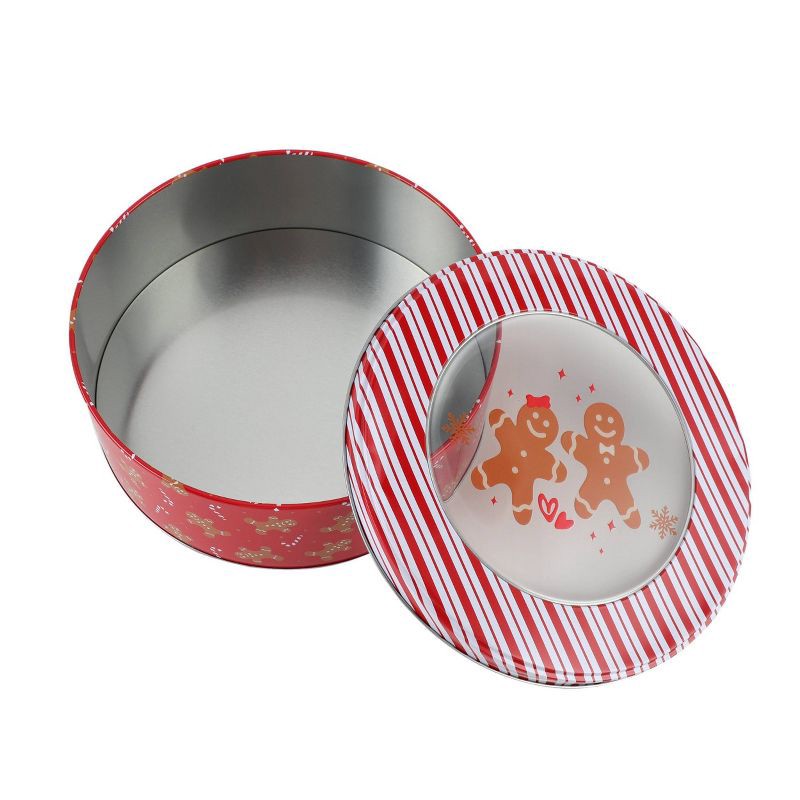 slide 5 of 5, Cook With Color Round Food Storage Tin Gingerbread, 1 ct