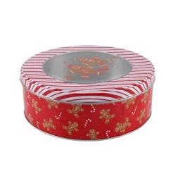 Cook With Color Round Food Storage Tin Gingerbread