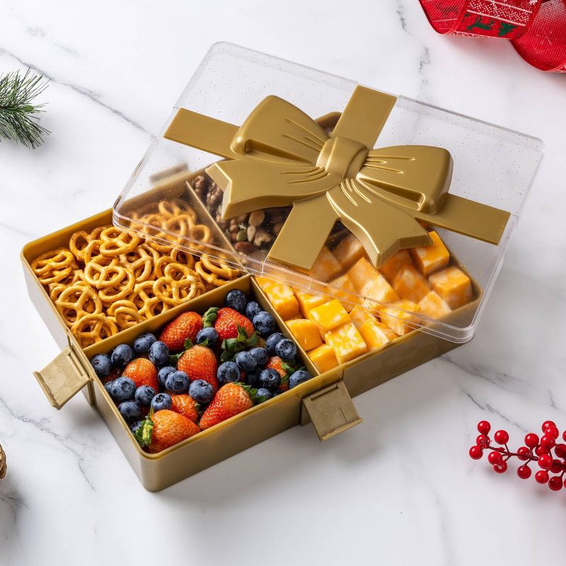 slide 2 of 5, Cook With Color Food Gifting Box with Gold Bow, 1 ct