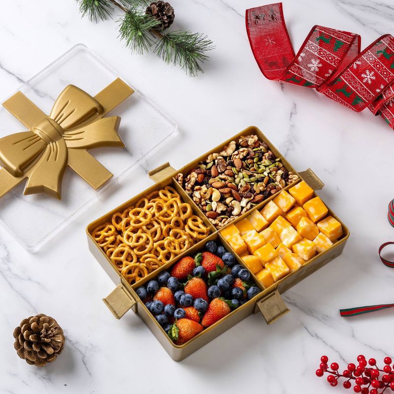 slide 3 of 5, Cook With Color Food Gifting Box with Gold Bow, 1 ct