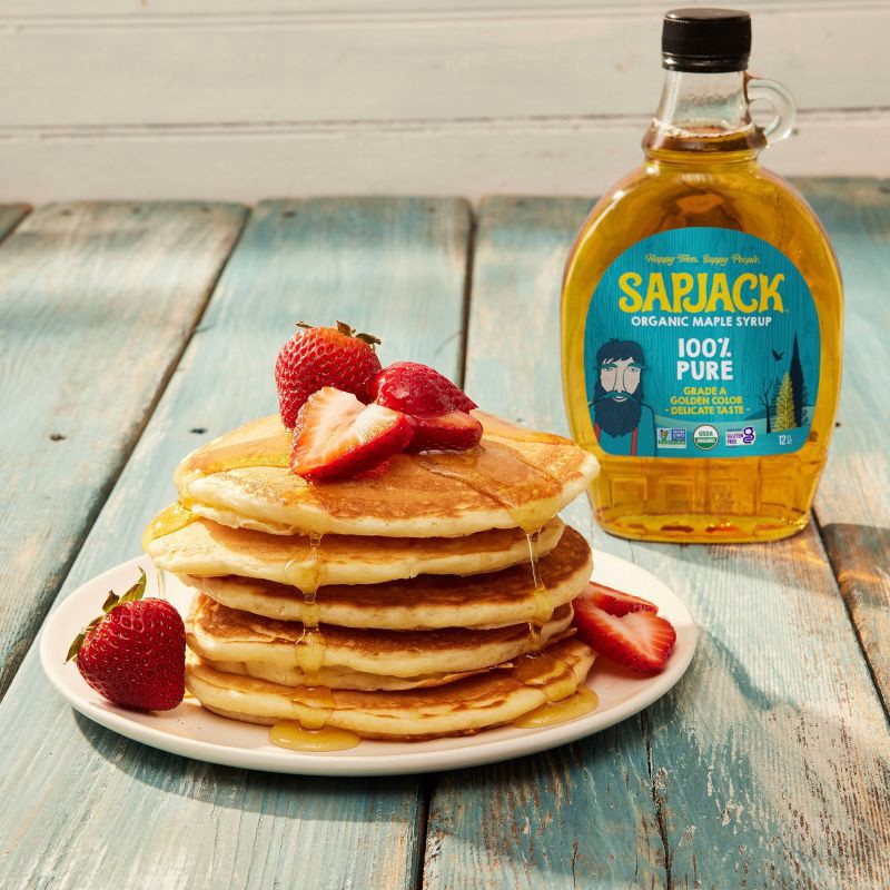 slide 3 of 6, Sapjack Organic Grade A Golden Maple Syrup - 12 fl oz, 12 fl oz