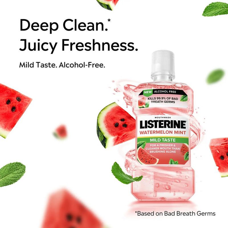 slide 3 of 6, Listerine Watermelon Mint Mouthwash - 500ml, 500 ml