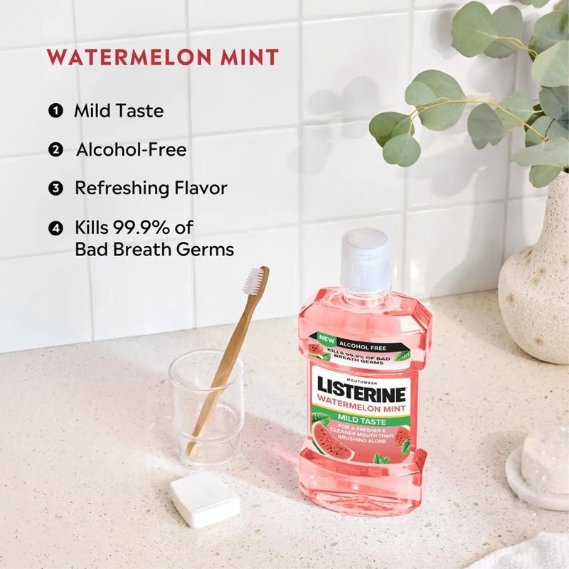 slide 4 of 6, Listerine Watermelon Mint Mouthwash - 500ml, 500 ml