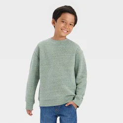 Boys' Solid Pullover Sweatshirt - Cat & Jack™ Green XS