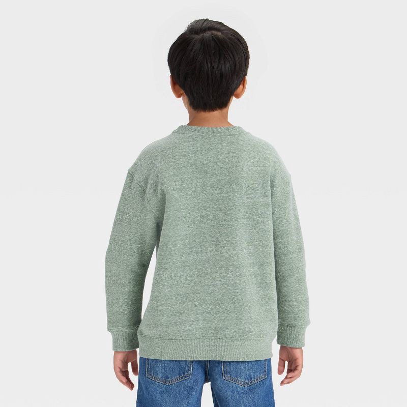 slide 2 of 3, Boys' Solid Pullover Sweatshirt - Cat & Jack™ Green L, 1 ct