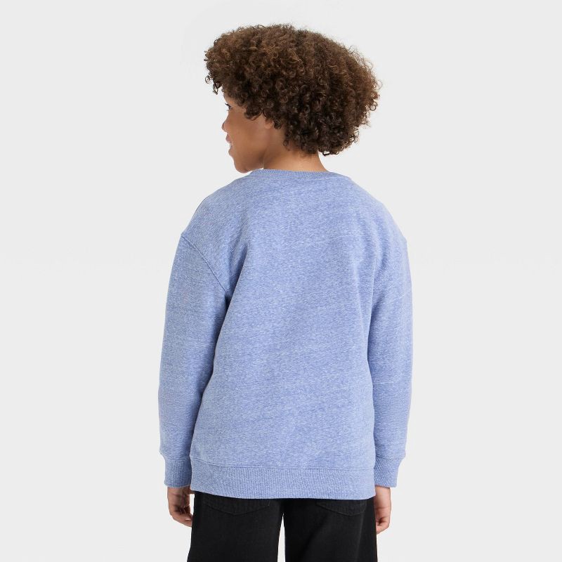 slide 2 of 3, Boys' Solid Pullover Sweatshirt - Cat & Jack™ Blue M, 1 ct