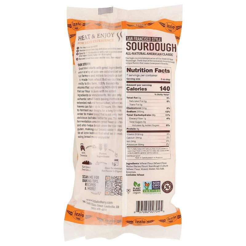 slide 2 of 4, Izzio Artisan Bakery San Francisco Style Take and Bake Sourdough - 14oz, 14 oz