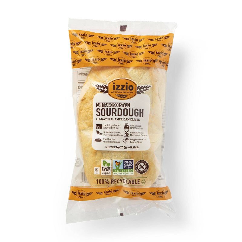 slide 1 of 4, Izzio Artisan Bakery San Francisco Style Take and Bake Sourdough - 14oz, 14 oz