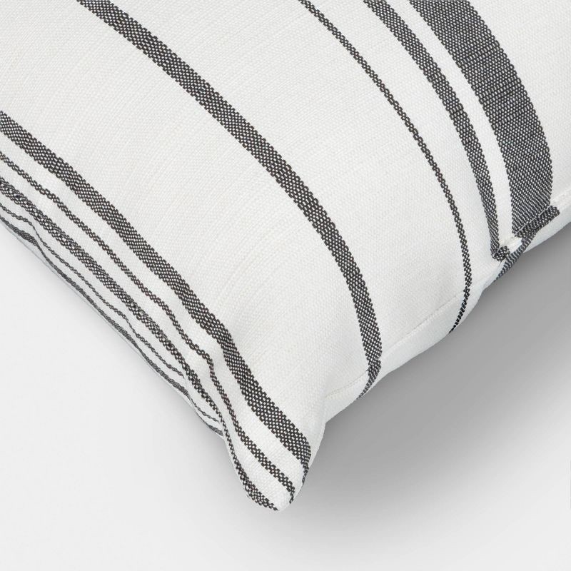 slide 4 of 4, 14"x20" Lumbar Square Outdoor Throw Pillow Black - Threshold™, 1 ct